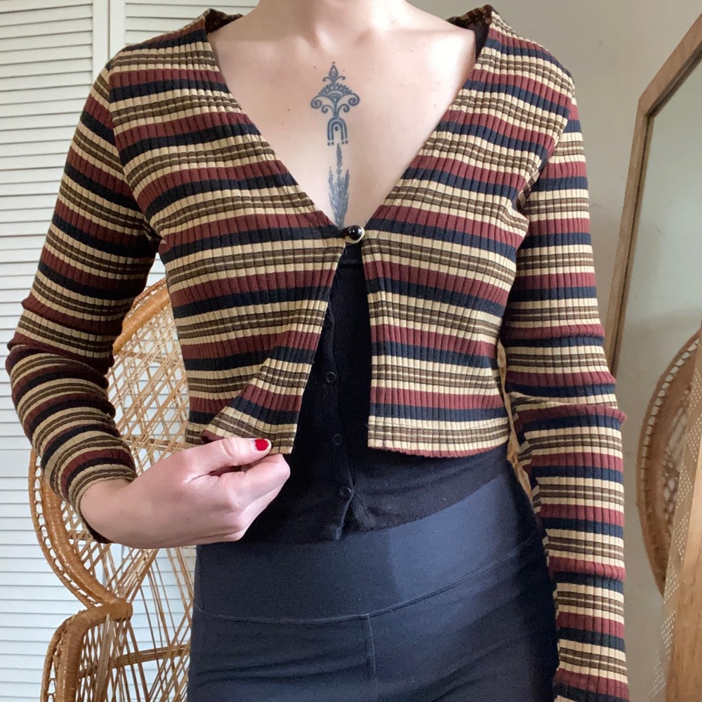1990s California Concepts cropped cardigan